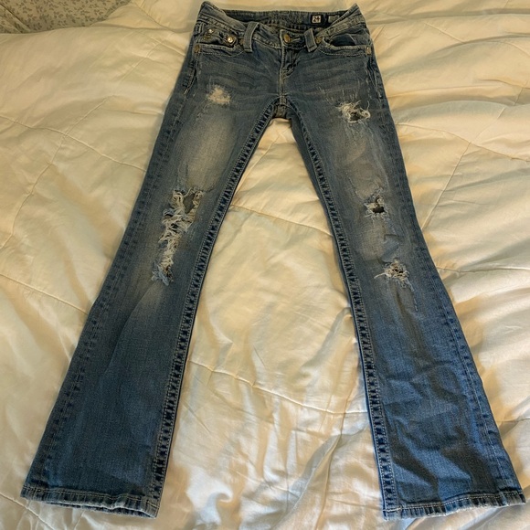 Miss Me Blue Skinny Jeans size 24, 31’’ inseam - Picture 6 of 7